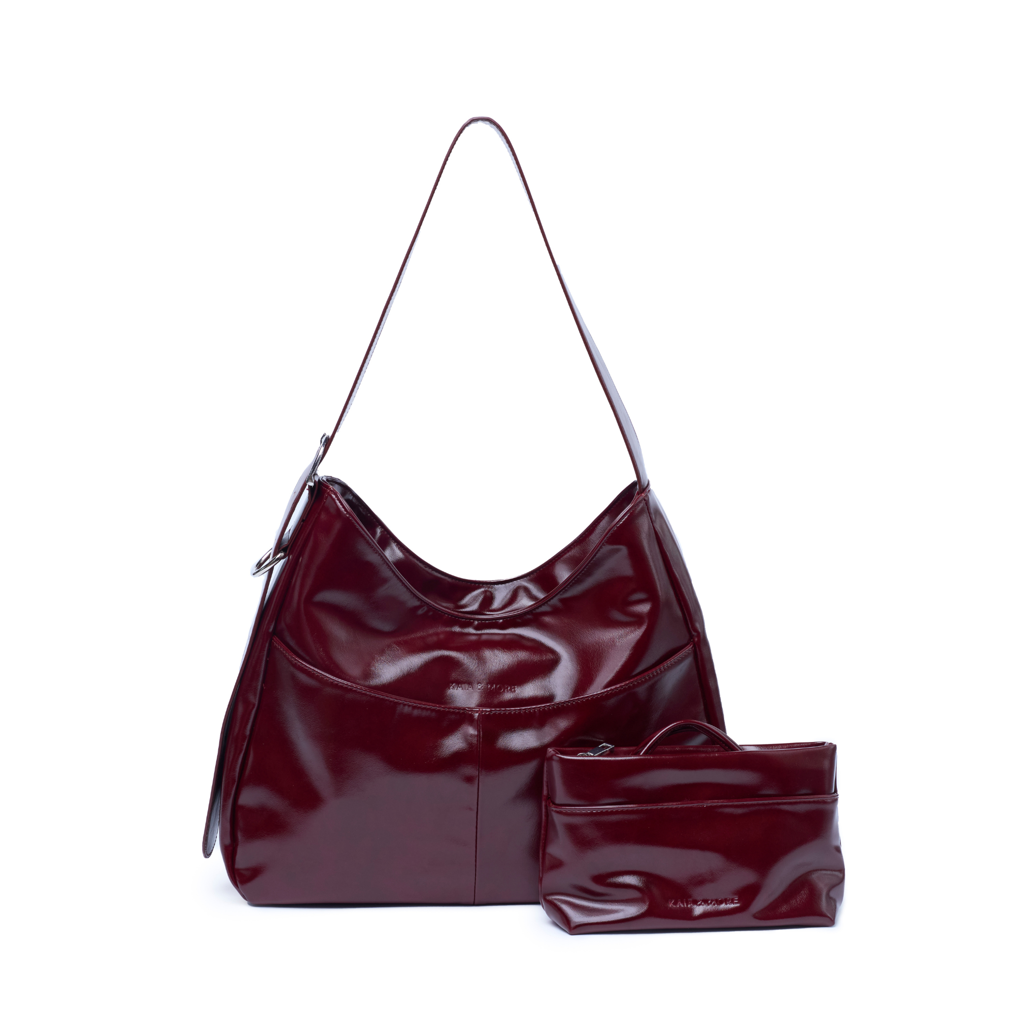<b>red lip duo</b> (mila shoulder bag + mila pouch)
